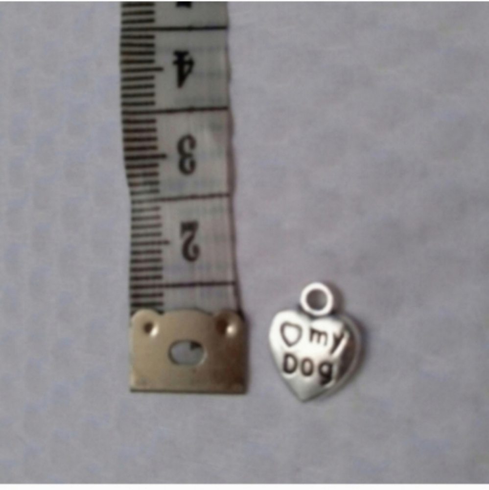 Vintage Sterling Silver ❤️ My Dog Charm For Bracelets Necklaces Pendants EUC